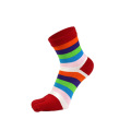 Fünf Finger Crew Socken Frauen farbenfrohe Regenbogen gestreifte Socken Summer Girl Split Zehen -Knöchelsocken Großhandel Fabrik